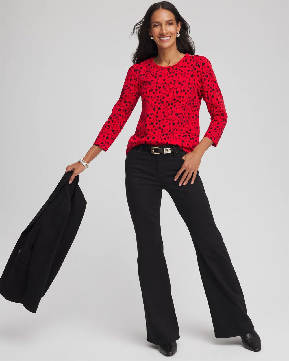 Lover Girl Button Heart Tee