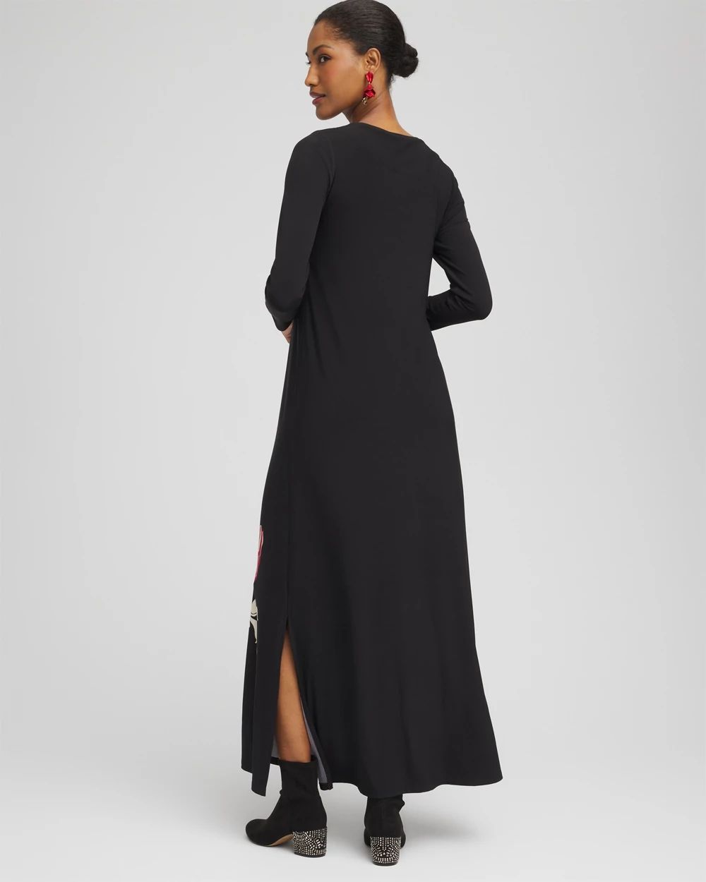 Embellished Floral Maxi Dress click to view larger image.