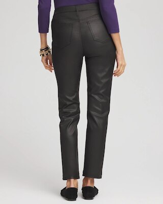 Petite Coated Denim Girlfriend Ankle Jeans click to view larger image.