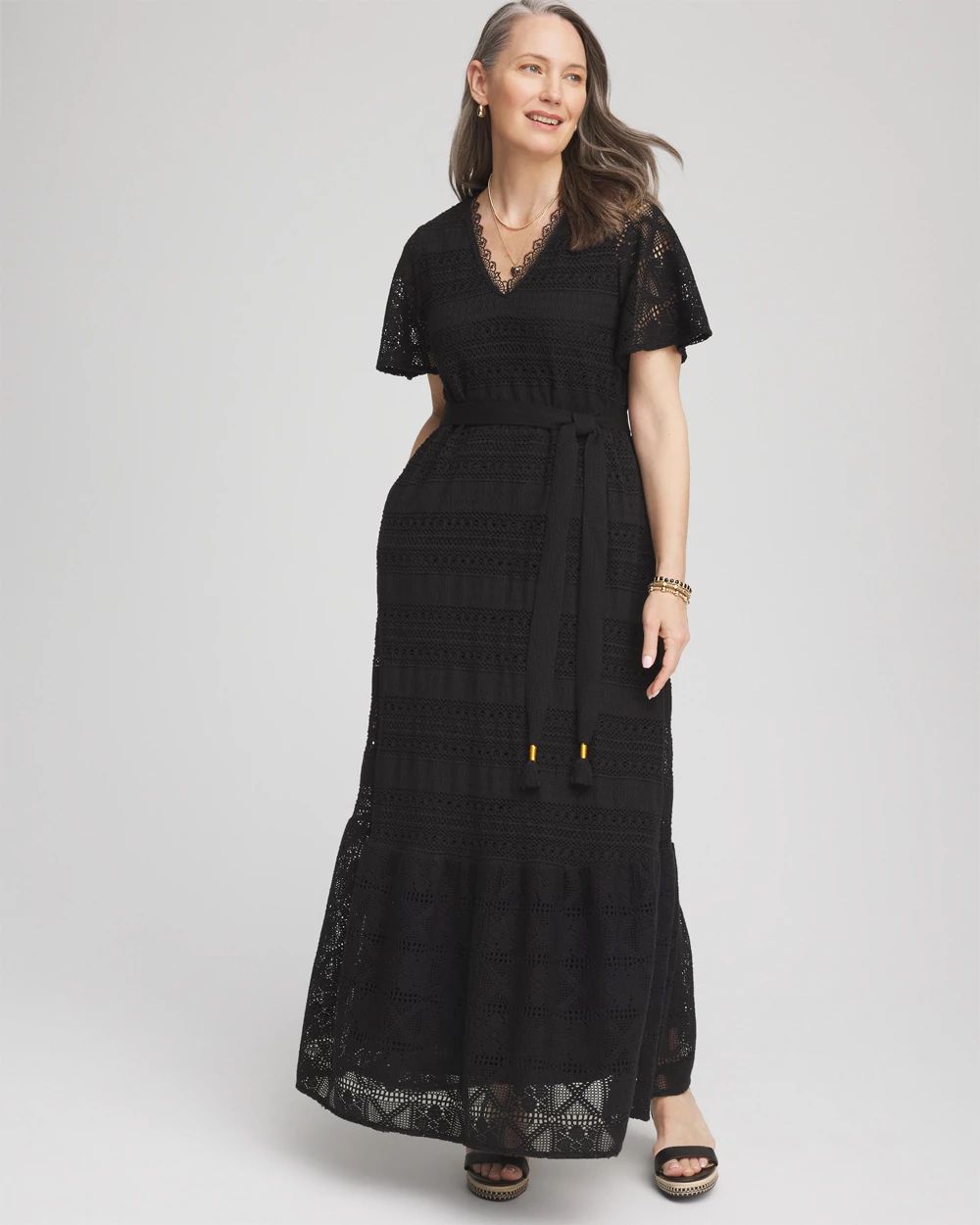 Crochet-Lace Maxi Dress