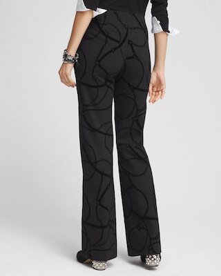 Petite Juliet Flocked Trouser Pants click to view larger image.