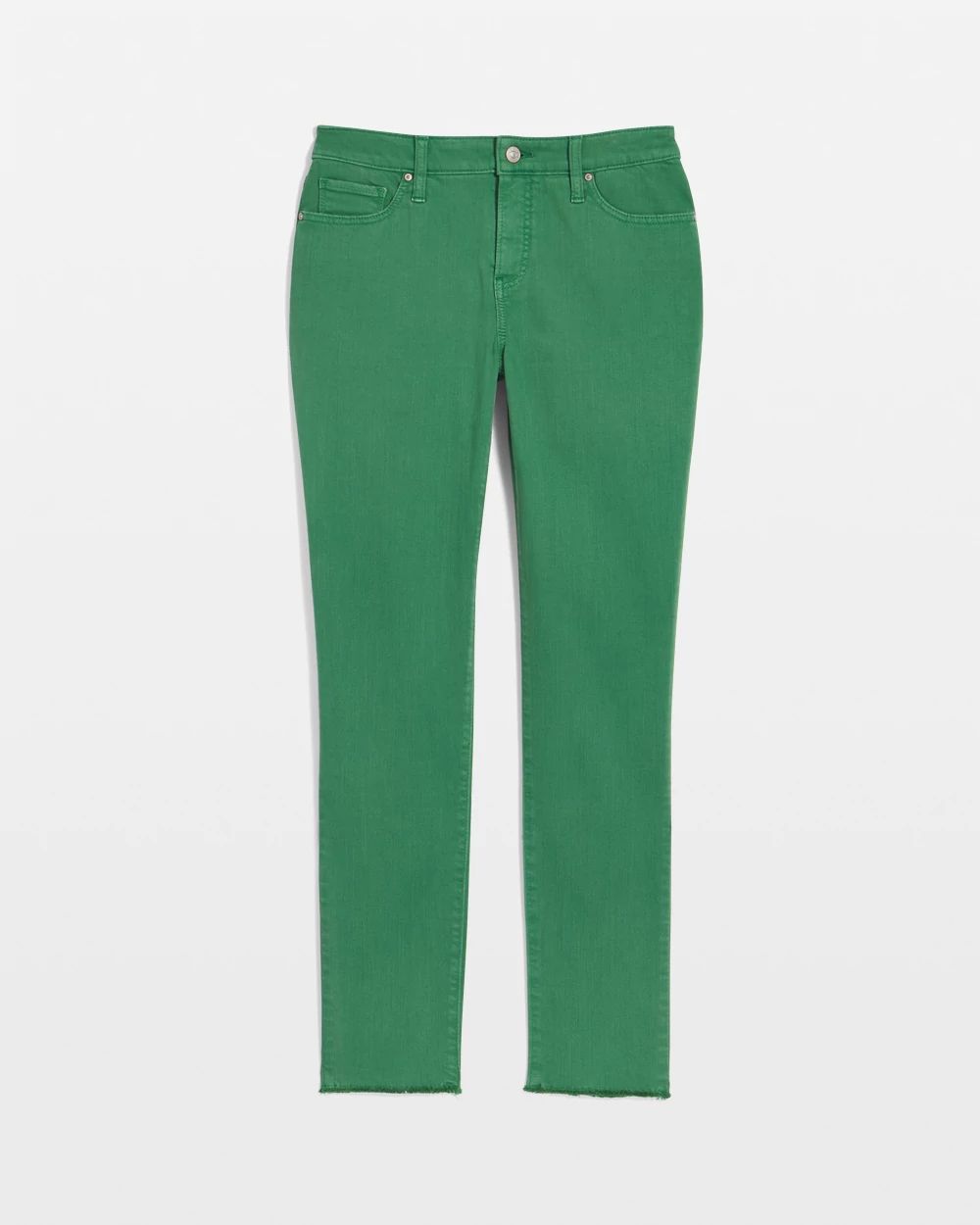 Girlfriend Fray Hem Ankle Jeans