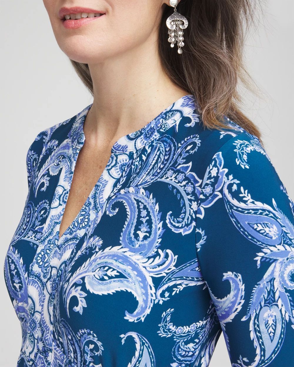 3/4 Sleeved Jersey Maxi Dress