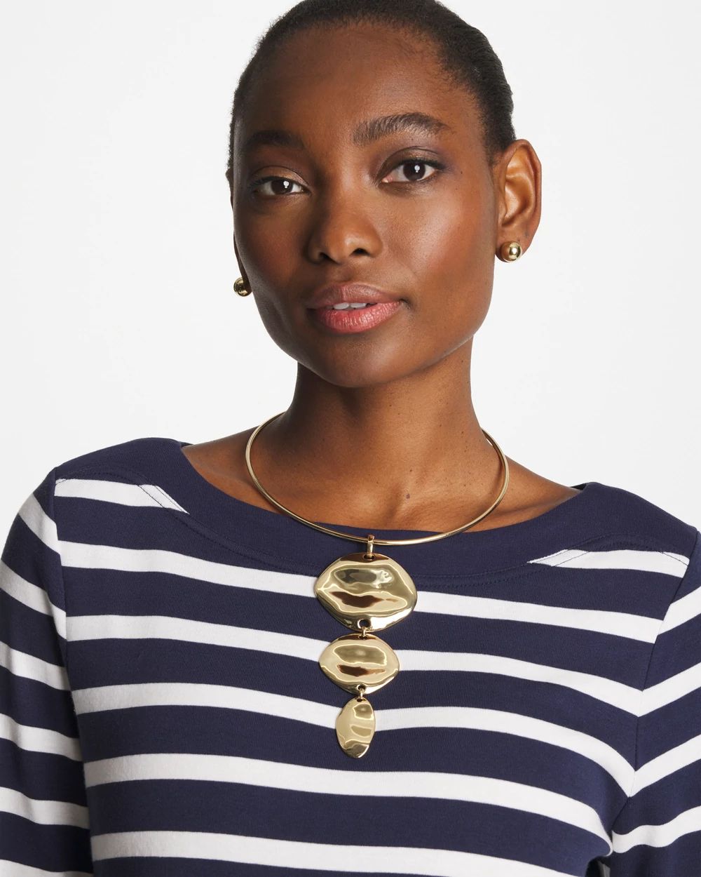 Linear Reversible Pendant Necklace