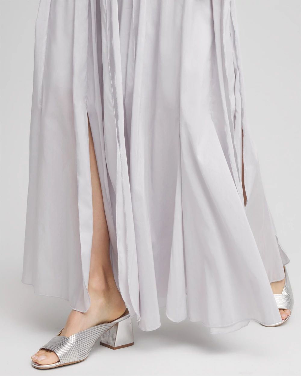 Cotton Silk Voile Maxi Skirt