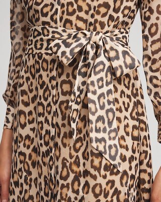 Cheetah-Print Godet Dress click to view larger image.