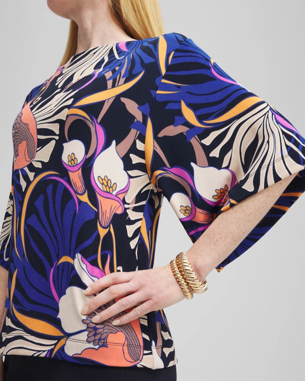 Travelers™ Floral Kimono Sleeve Top