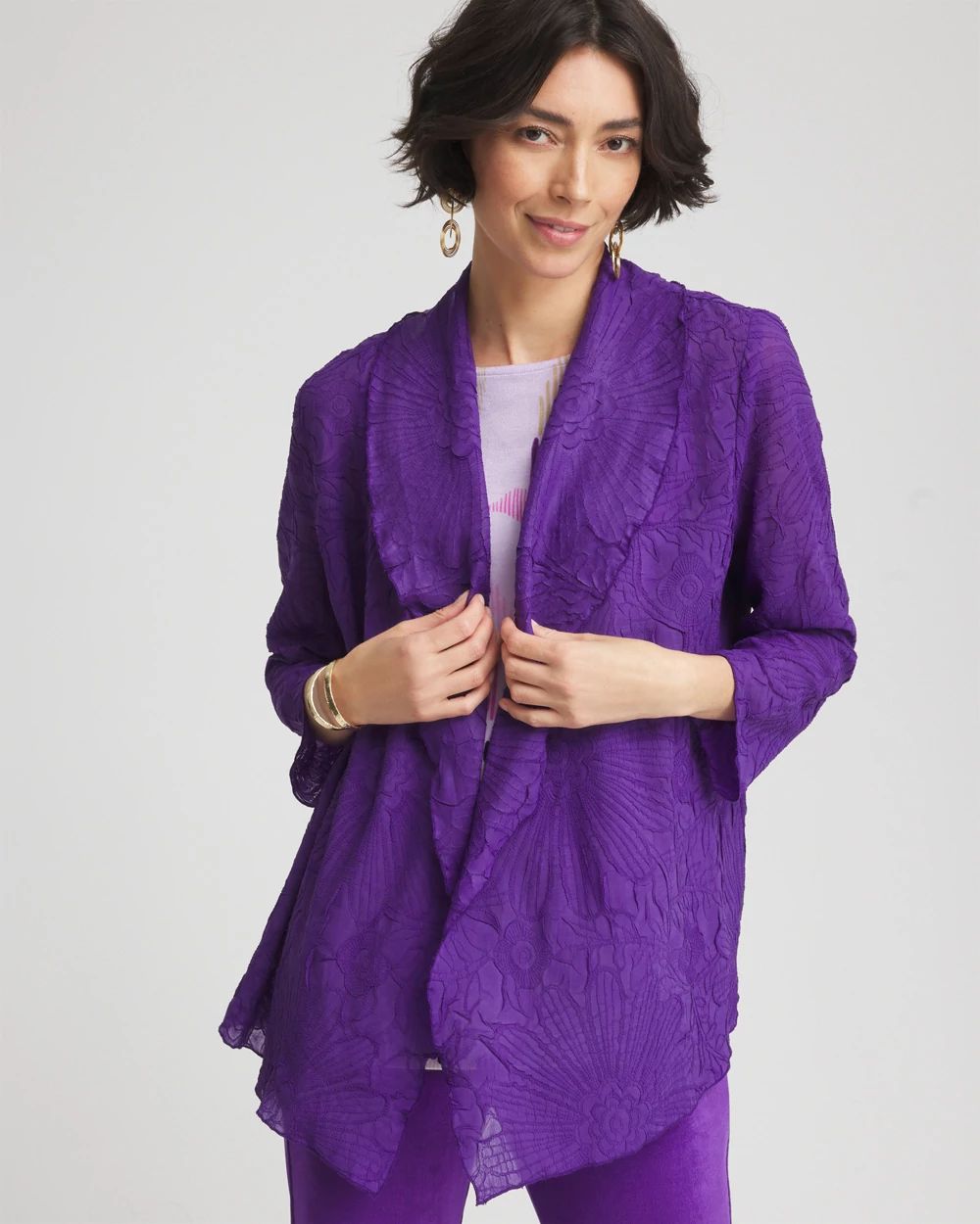 Travelers™ Collection Floral-Embossed Jacket