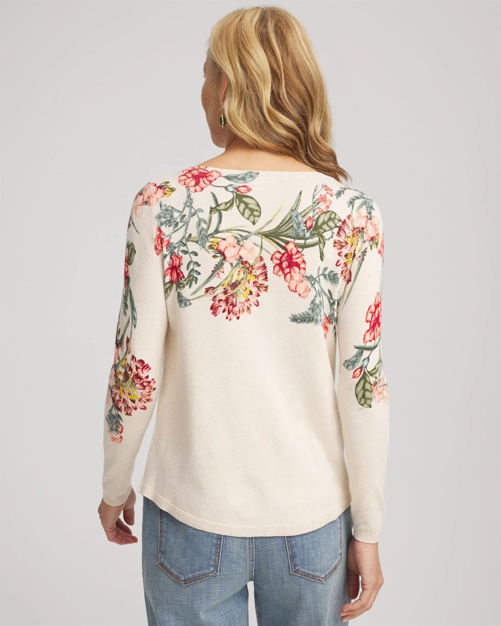 Ella Printed Bateau Pullover Sweater