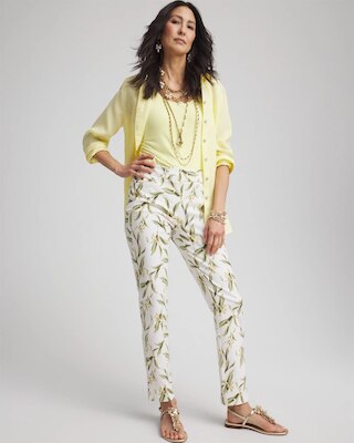 Brigitte™ Slub Slim Ankle Pants click to view larger image.