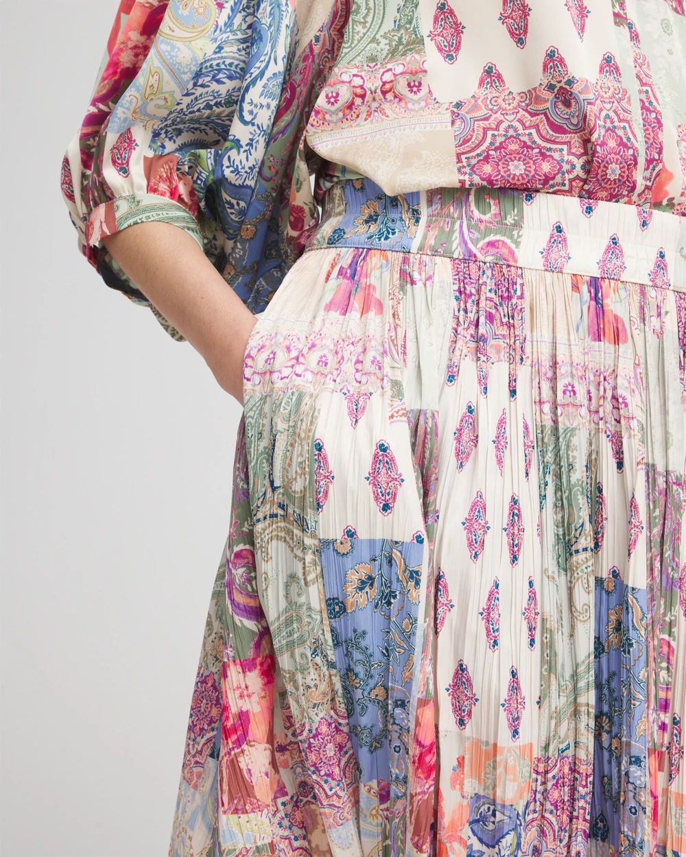 Floral Paisley Maxi Skirt click to view larger image.