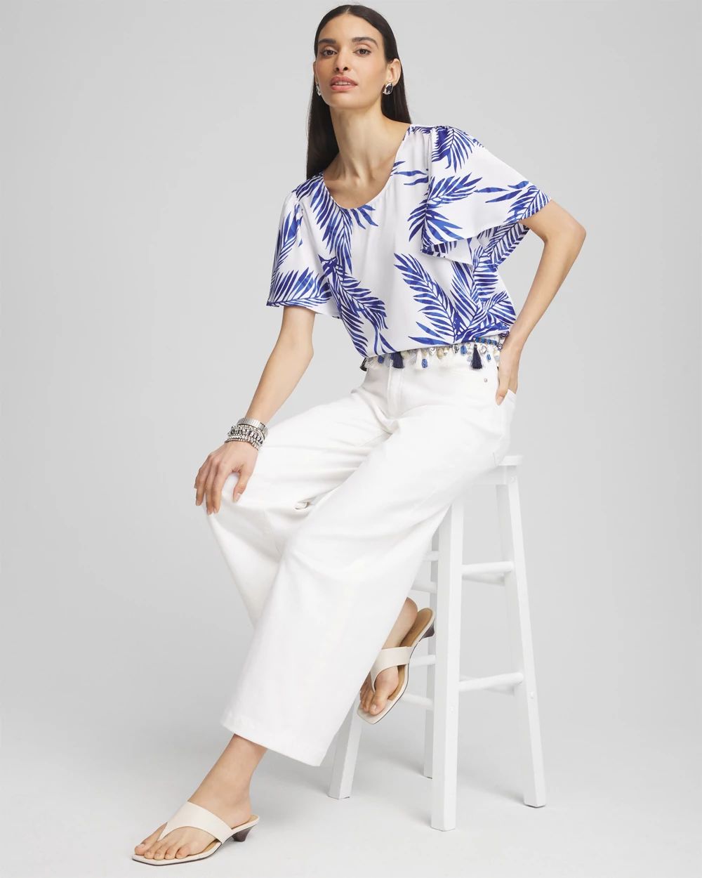 Flutter Sleeve Satin Top