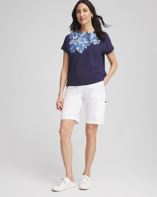 Zenergy® UPF Knit Applique Dolman Top click to view larger image.