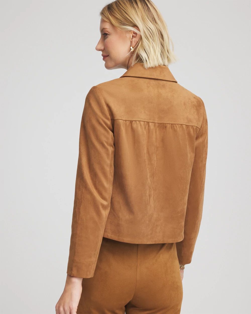 Suede Cropped Jacket click to view larger image.