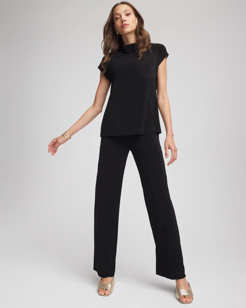 Travelers™ Hollywood-Waist Straight-Leg Pants click to view larger image.
