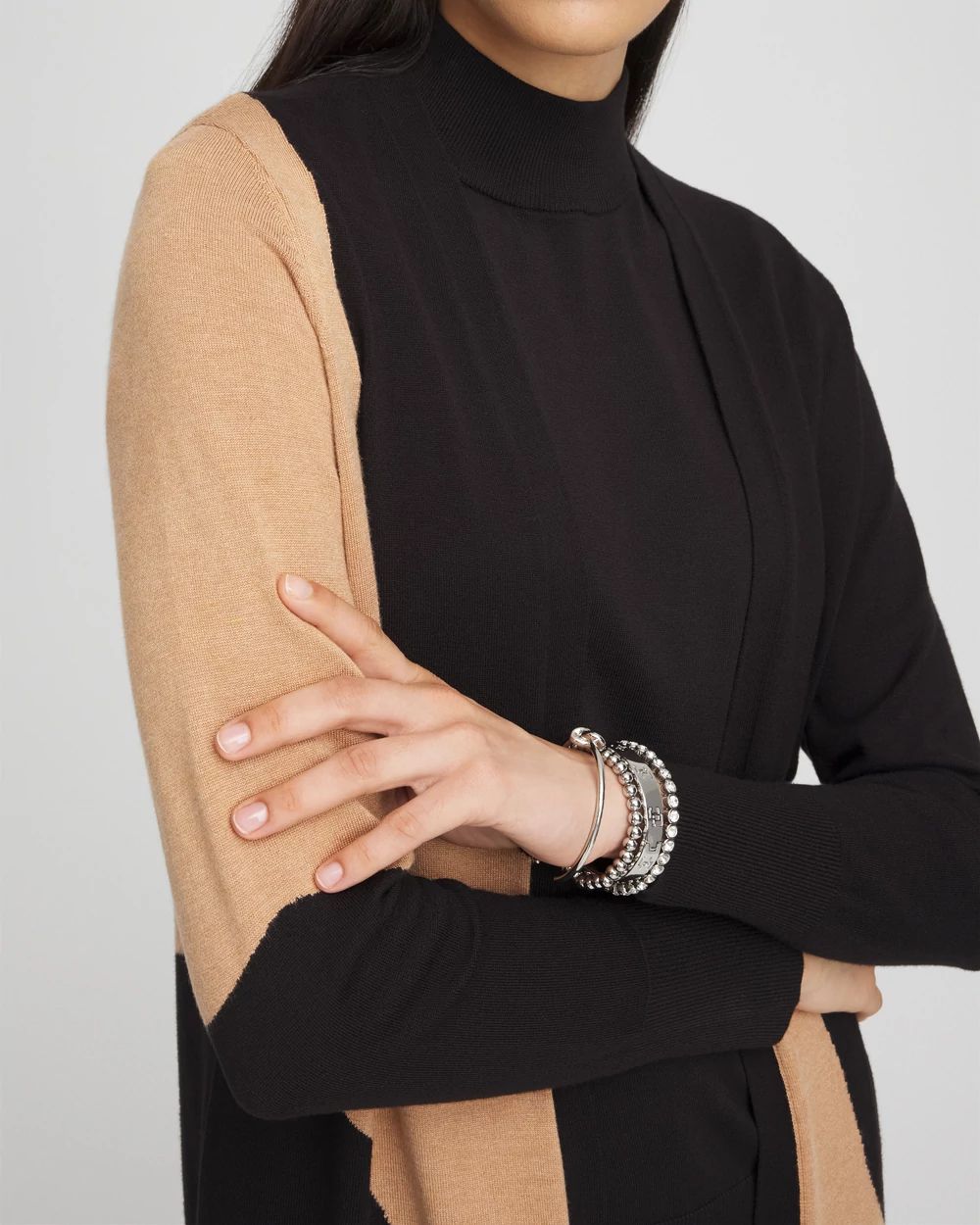 Intarsia Colorblock Cardigan