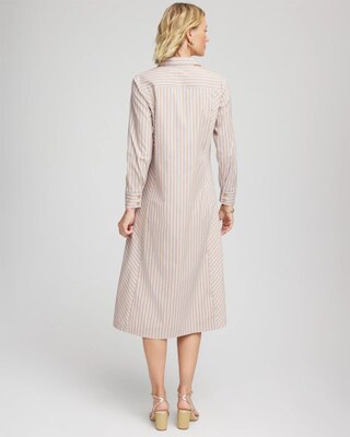 Vanilla Chai Striped Shirtdress click to view larger image.
