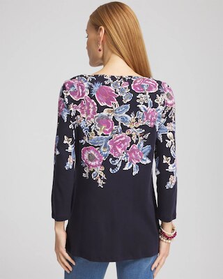 Floral Square Neck Tunic click to view larger image.