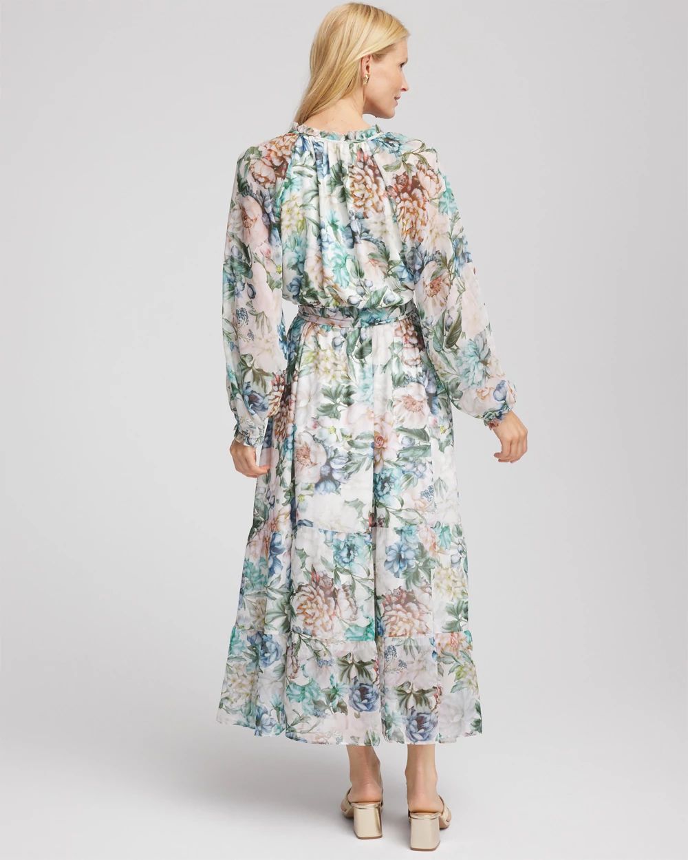 Georgette Tie-Front Maxi Dress click to view larger image.