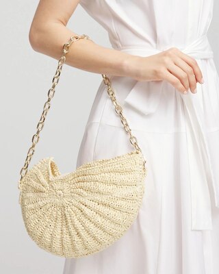 Raffia Crochet Conch Shell Bag click to view larger image.