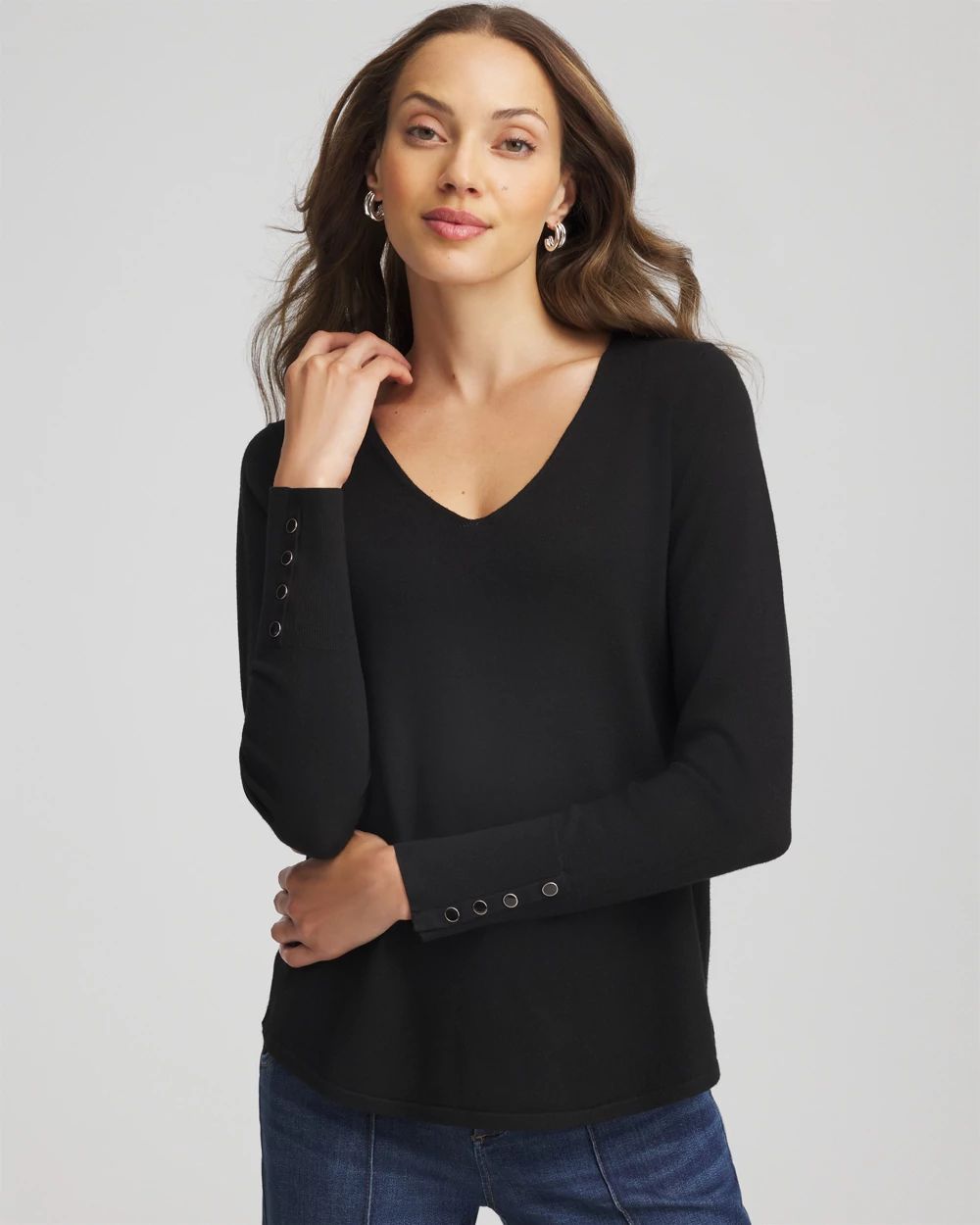 Ella V-Neck Pullover Sweater