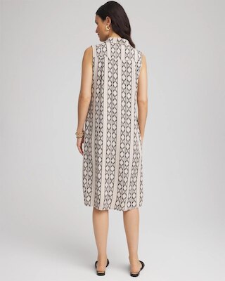 Printed Sleeveless Silk-Twill Shirtdress click to view larger image.