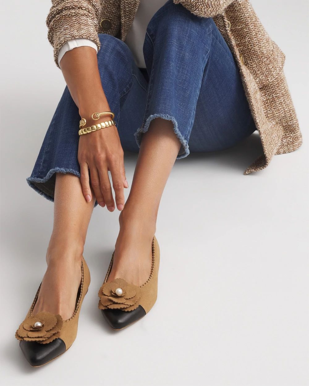 Microsuede Ballet Flats