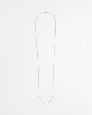 Fine Crystal Long Chain Necklace