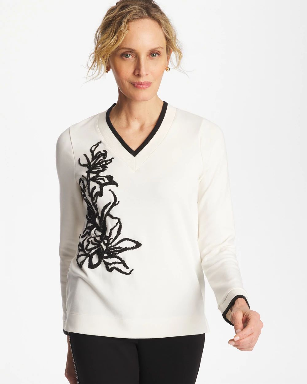 Zenergy® Double-Knit Applique Top