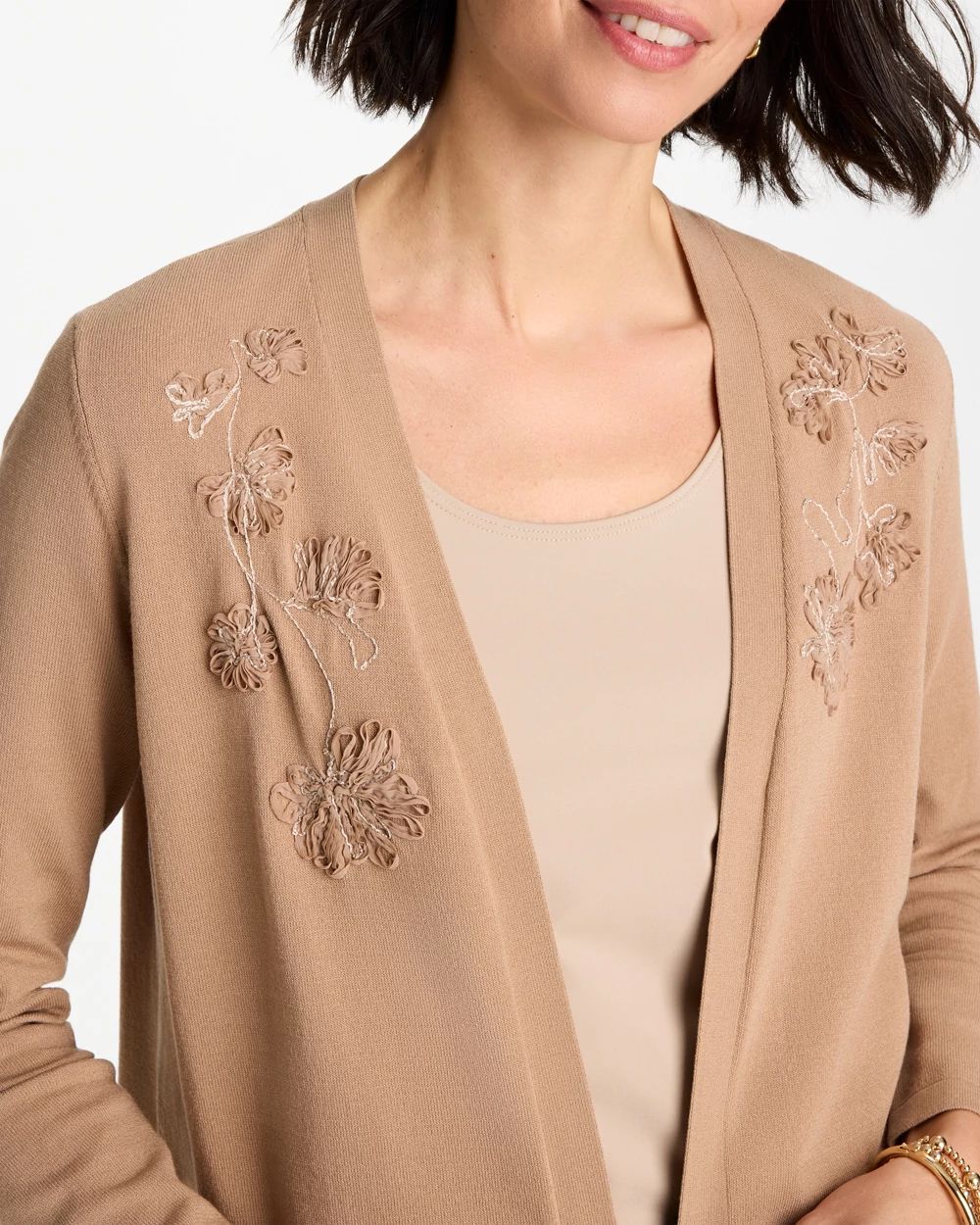 Floral Embroidered Cardigan click to view larger image.