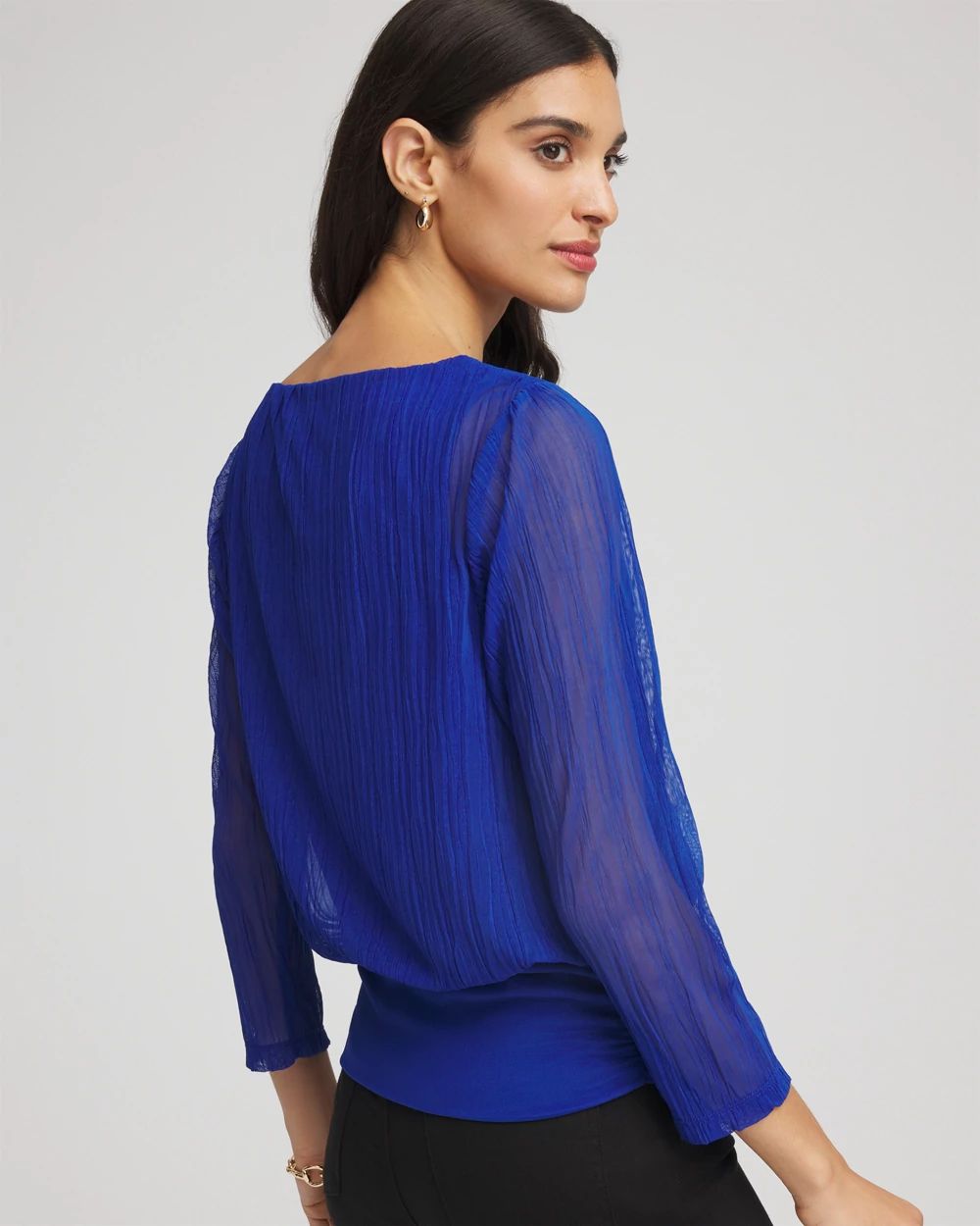 Touch of Cool™ Textured Banded-Hem Top click to view larger image.