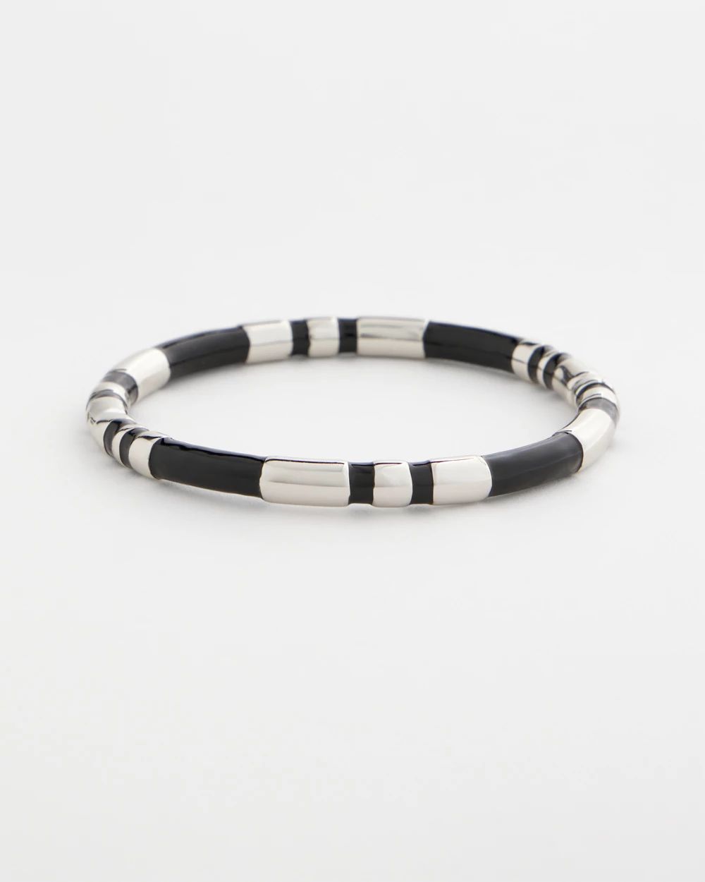 Black Enamel Hinge Bangle