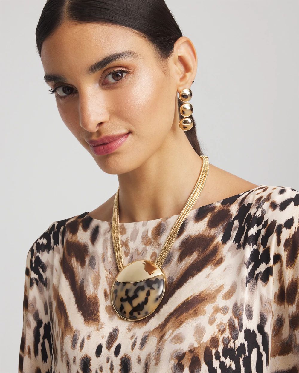 Golden Tortoise Pendant Necklace