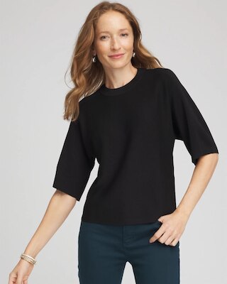Dolman Sleeve Crew Neck Pullover Sweater