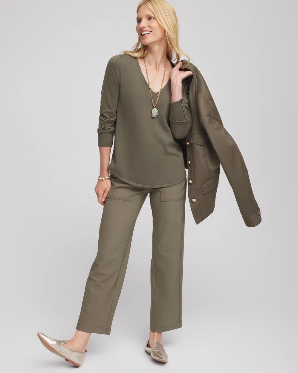 Ella V-Neck Pullover Sweater