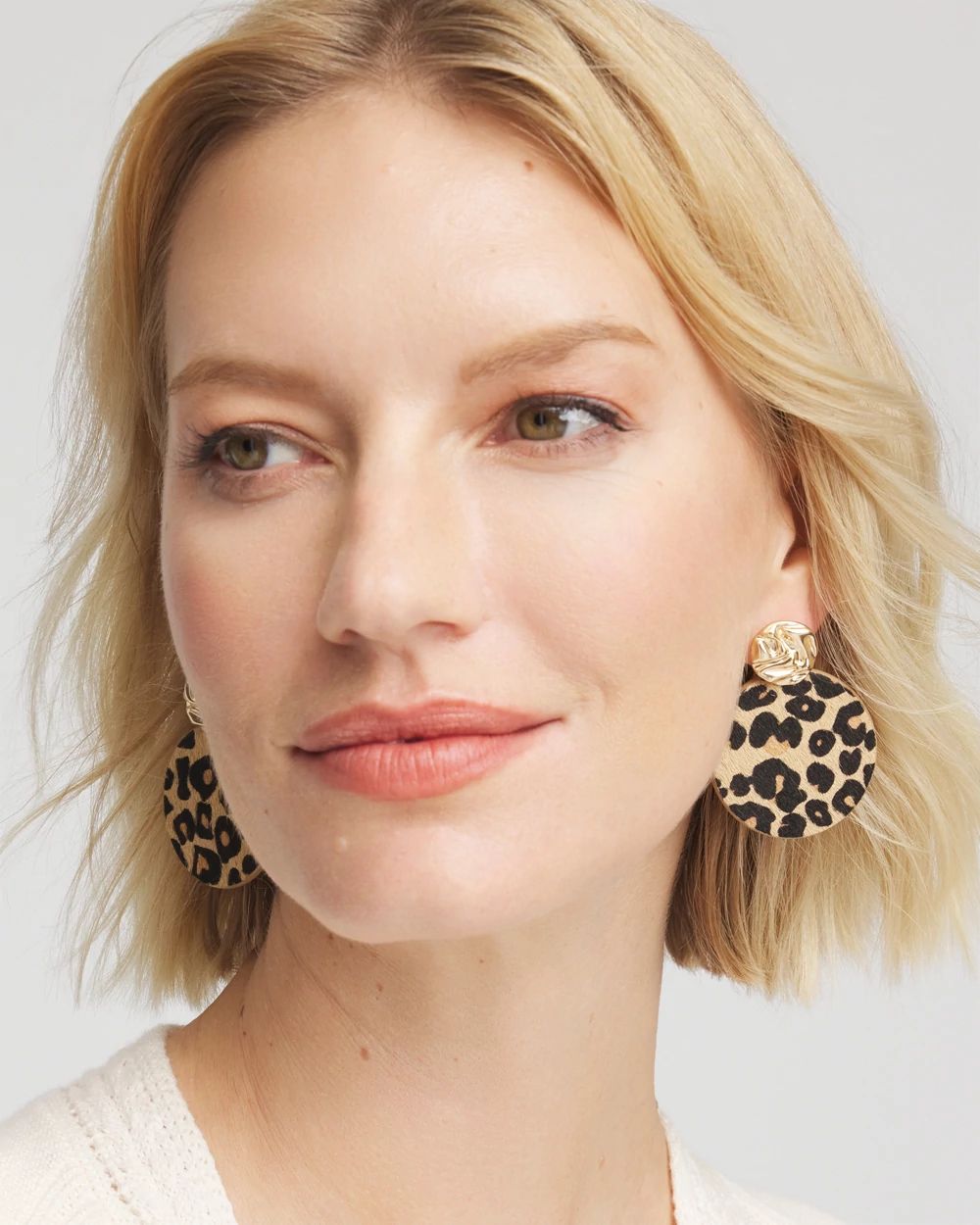 Round Haircalf Earrings
