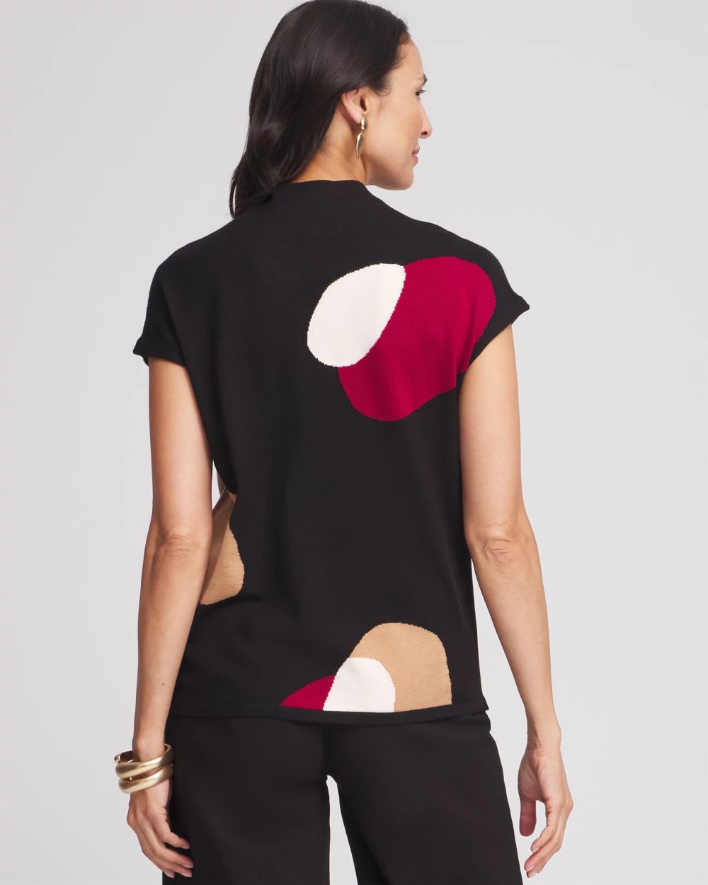 Mock Neck Pullover Sweater click to view larger image.