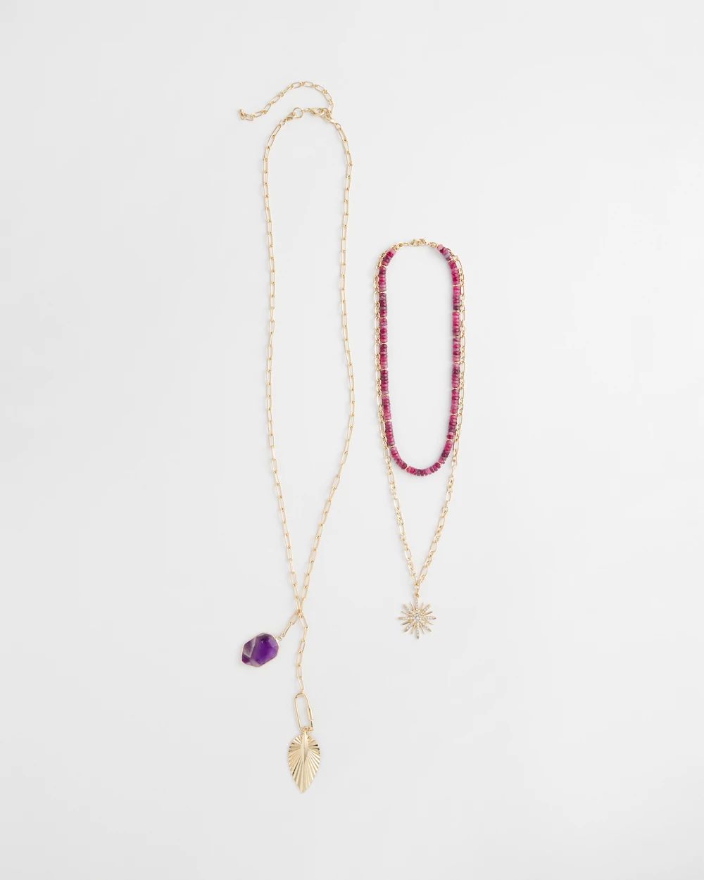 Amethyst Convertible Multi-Layer Necklace click to view larger image.