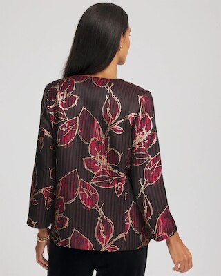 Travelers™ Collection Jacquard Foiled Floral Jacket click to view larger image.
