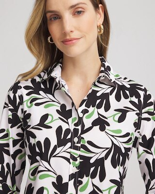 No Iron™ Abstract Floral Shirt click to view larger image.