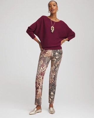 Artisan Patchwork Juliet Slim Ankle Pants click to view larger image.