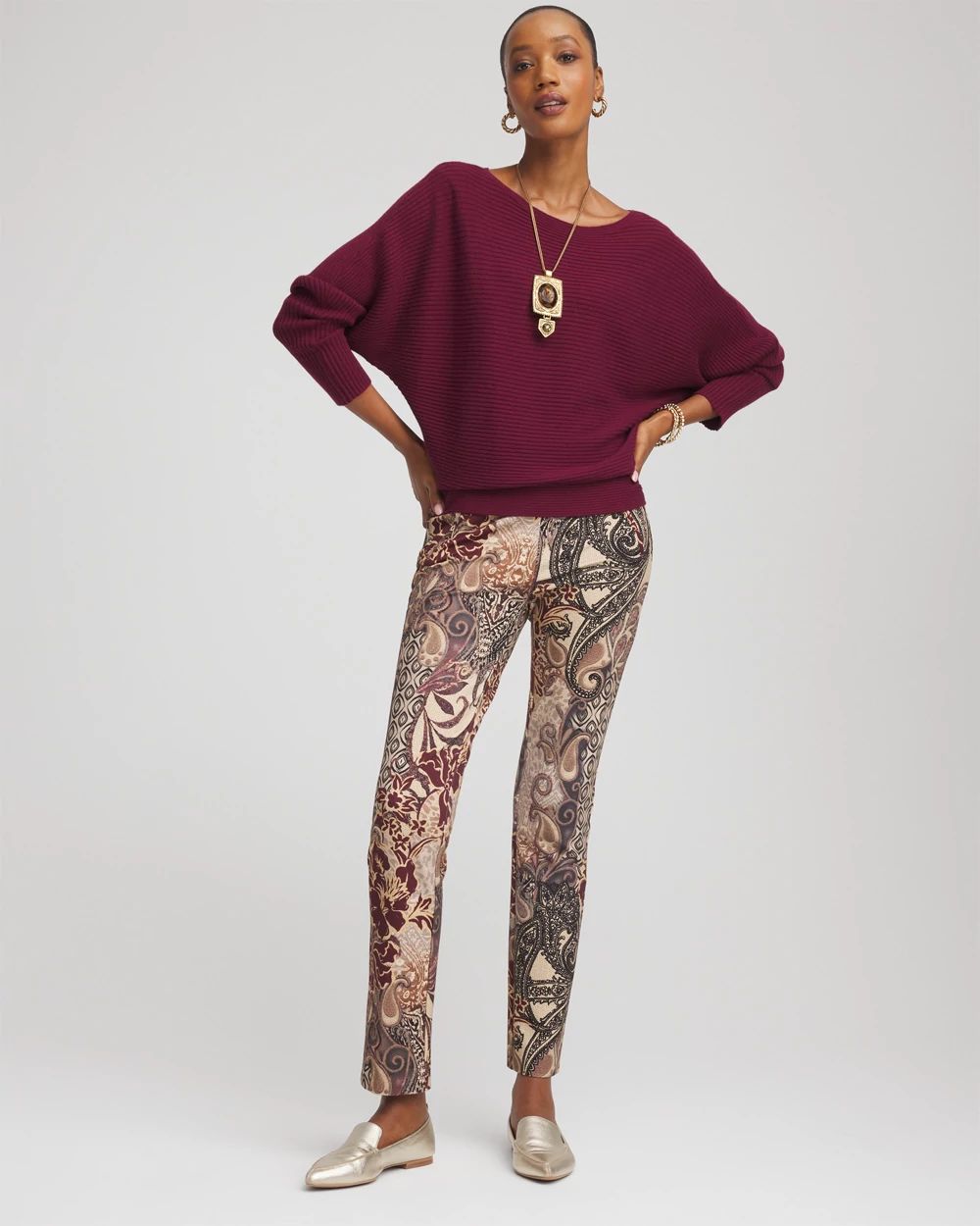 Petite Artisan Patchwork Juliet Slim Ankle Pants