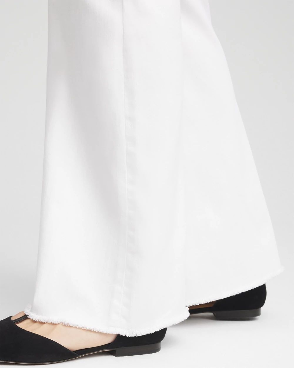 Girlfriend No Stain Frayed Flared Jeans click to view larger image.