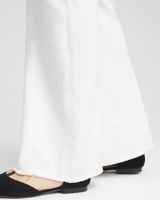 Girlfriend No Stain Frayed Flared Jeans click to view larger image.