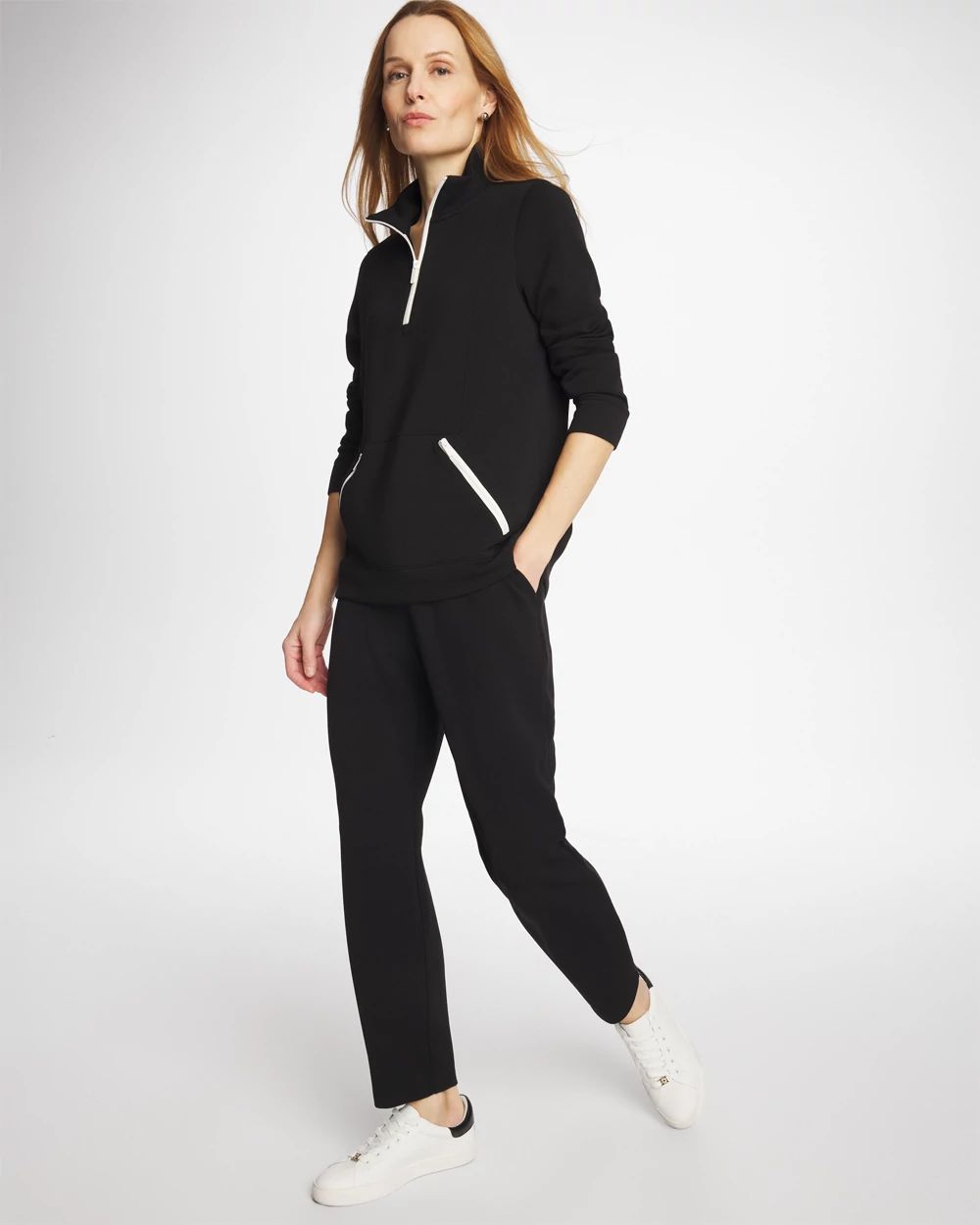 Zenergy® Soft Contrast Half Zip Pullover click to view larger image.