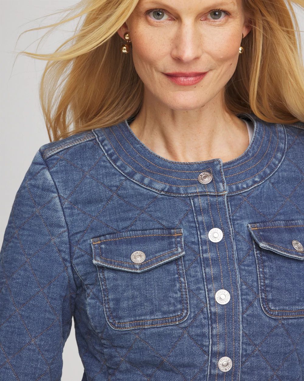 Quilted Denim Jacket