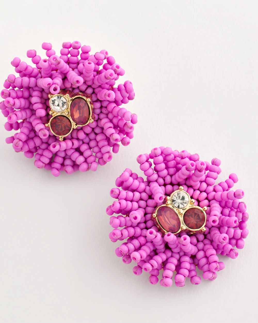 No Droop® Seed Bead Stud Earrings click to view larger image.
