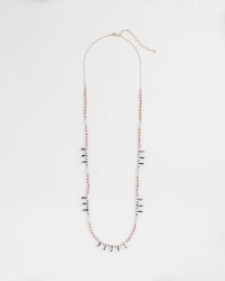 Purple Beaded Single Strand Necklace