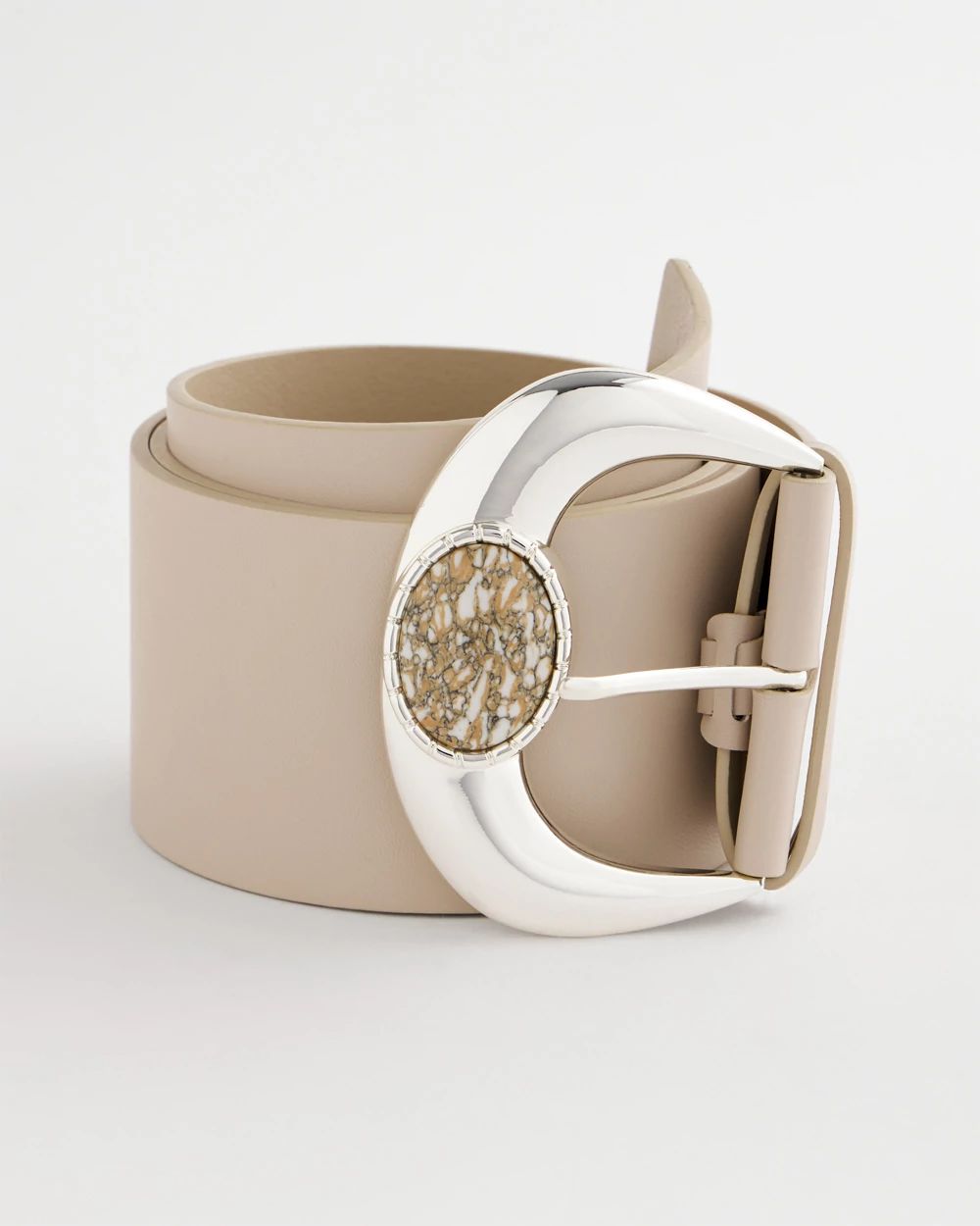 Wide Leather Trouser Belt