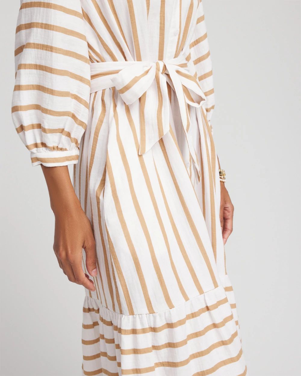 Striped Cotton-Gauze Shirtdress